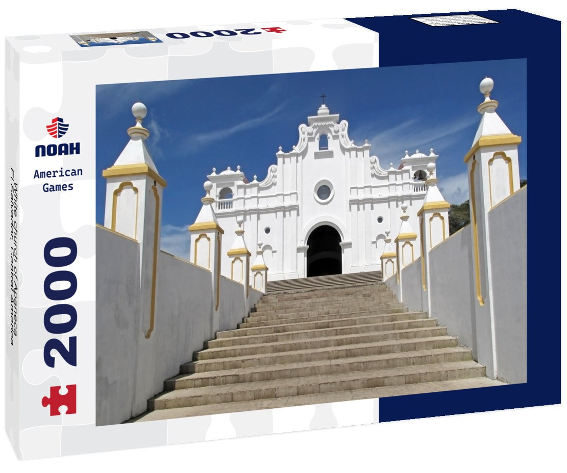 Noah Jigsaw Puzzle White church of Apaneca, El Salvador, Central America 2000 Pieces