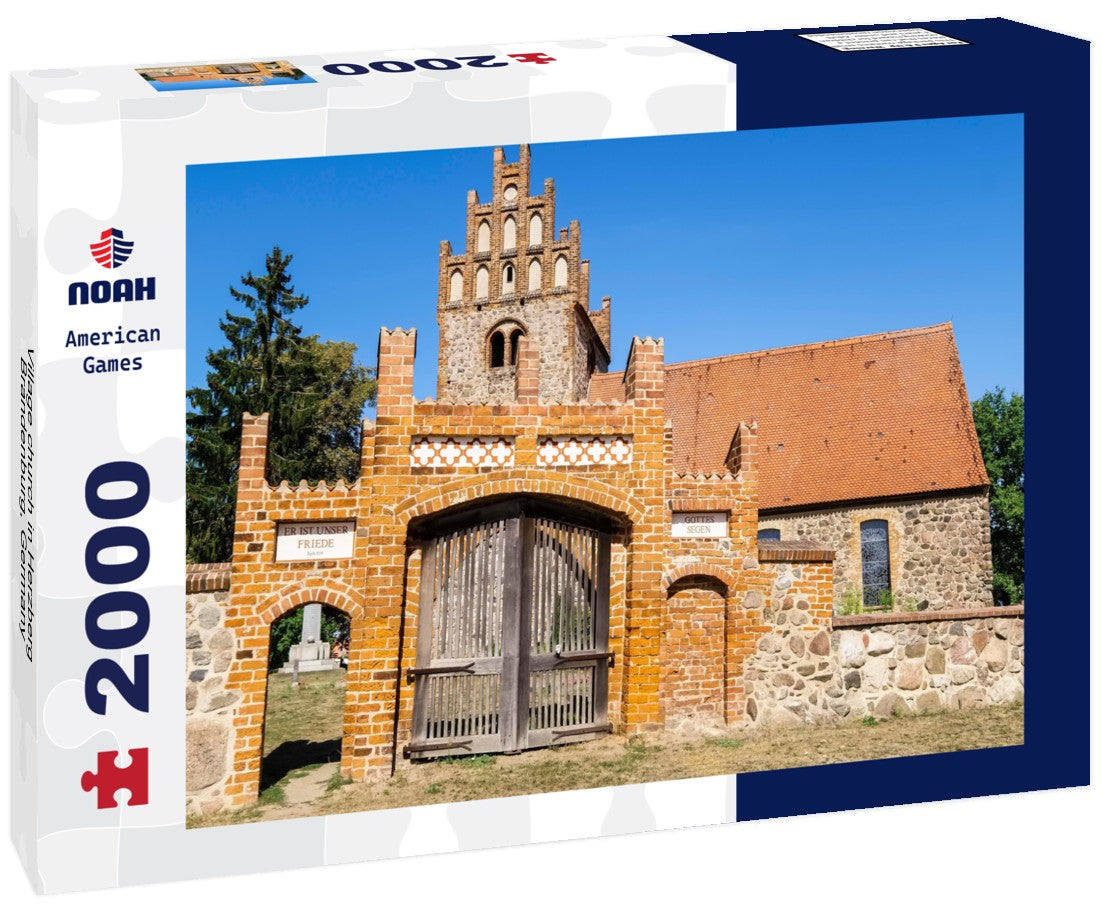 Noah Jigsaw Puzzle Village church in Herzberg, Brandenburg, Germany 2000 pieces