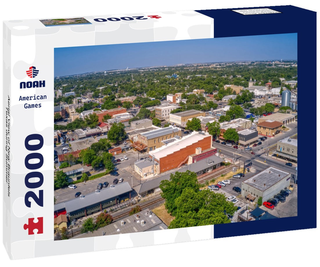 Noah Jigsaw Puzzle Aerial View of New Braunfels, Texas during Summer 2000 pieces