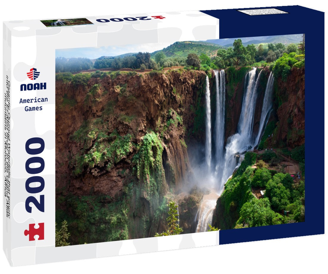 Noah Jigsaw Puzzle Gigantic Ouzoud Waterfalls that empty into the El-Abid River in the Grand Atlas mountains in Morocco, Africa 2000 pieces