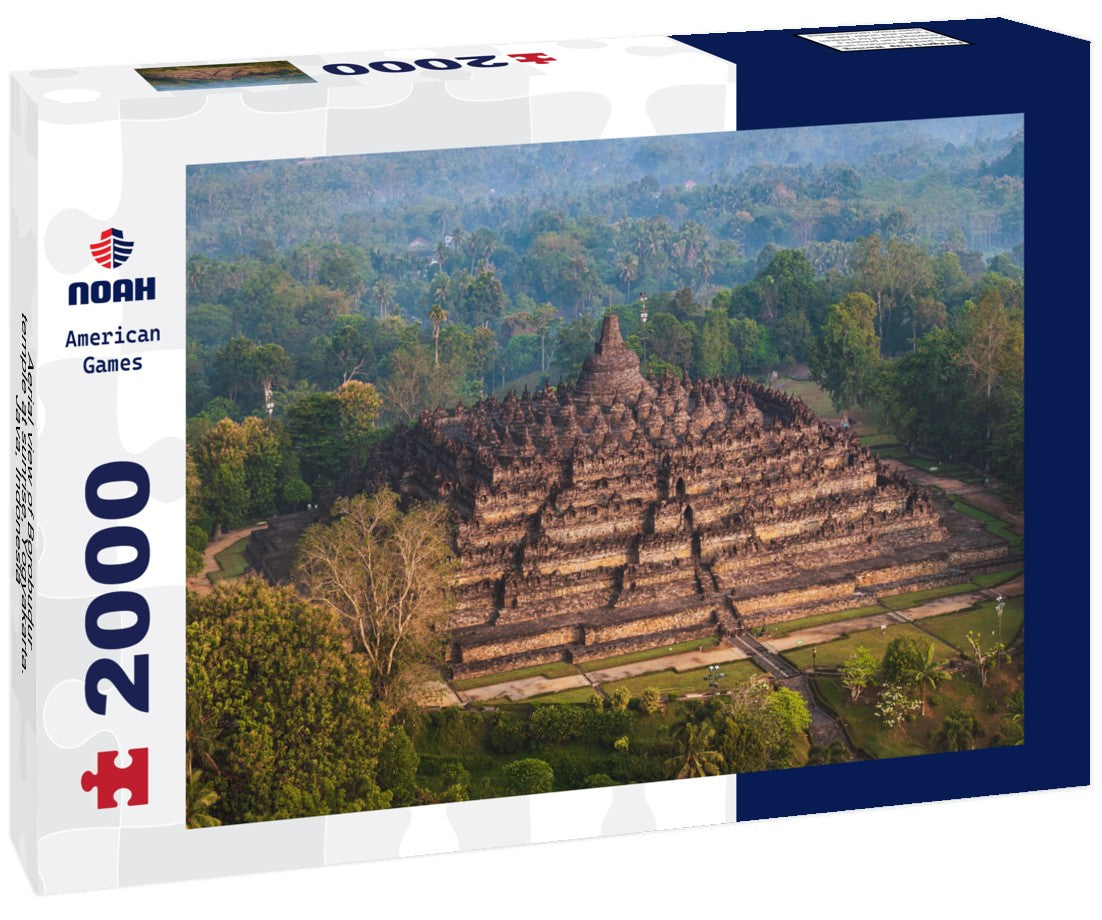 Noah Jigsaw Puzzle Aerial view of Borobudur temple at sunrise, Yogyakarta. Java, Indonesia 2000 pieces
