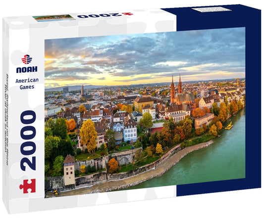 Noah Jigsaw Puzzle Basel, Switzerland on the Rhine River at dusk in autumn 2000 pieces