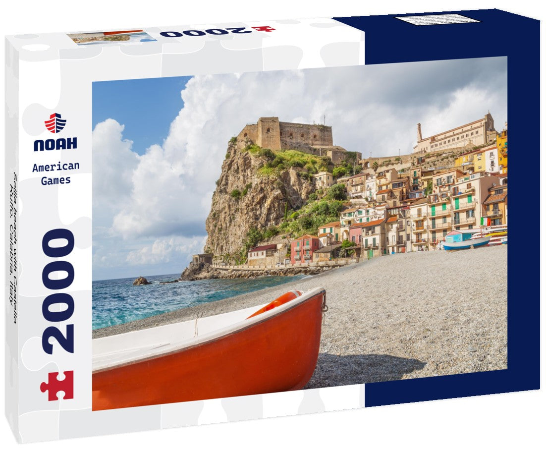 Noah Jigsaw Puzzle Scilla beach with Castello Ruffo, Calabria, Italy 2000 pieces