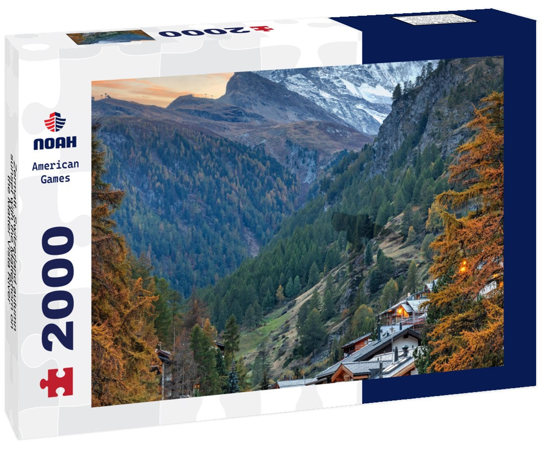Noah Jigsaw Puzzle Zermatt, Switzerland autumn sunset with the Matterhorn on the Matter Vista River 2000 pieces