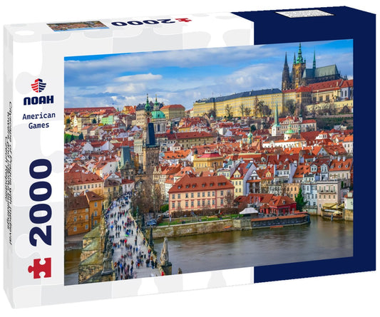 Noah Jigsaw Puzzle Cityscape of Prague with medieval towers and colorful buildings, Czech Republic 2000 pieces