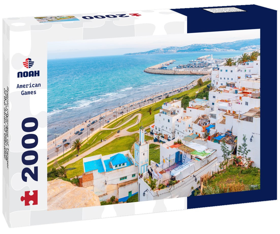Noah Jigsaw Puzzle Scenic cityscape of Tanger City on the African side of the Strait of Gibraltar, Morocco 2000 pieces