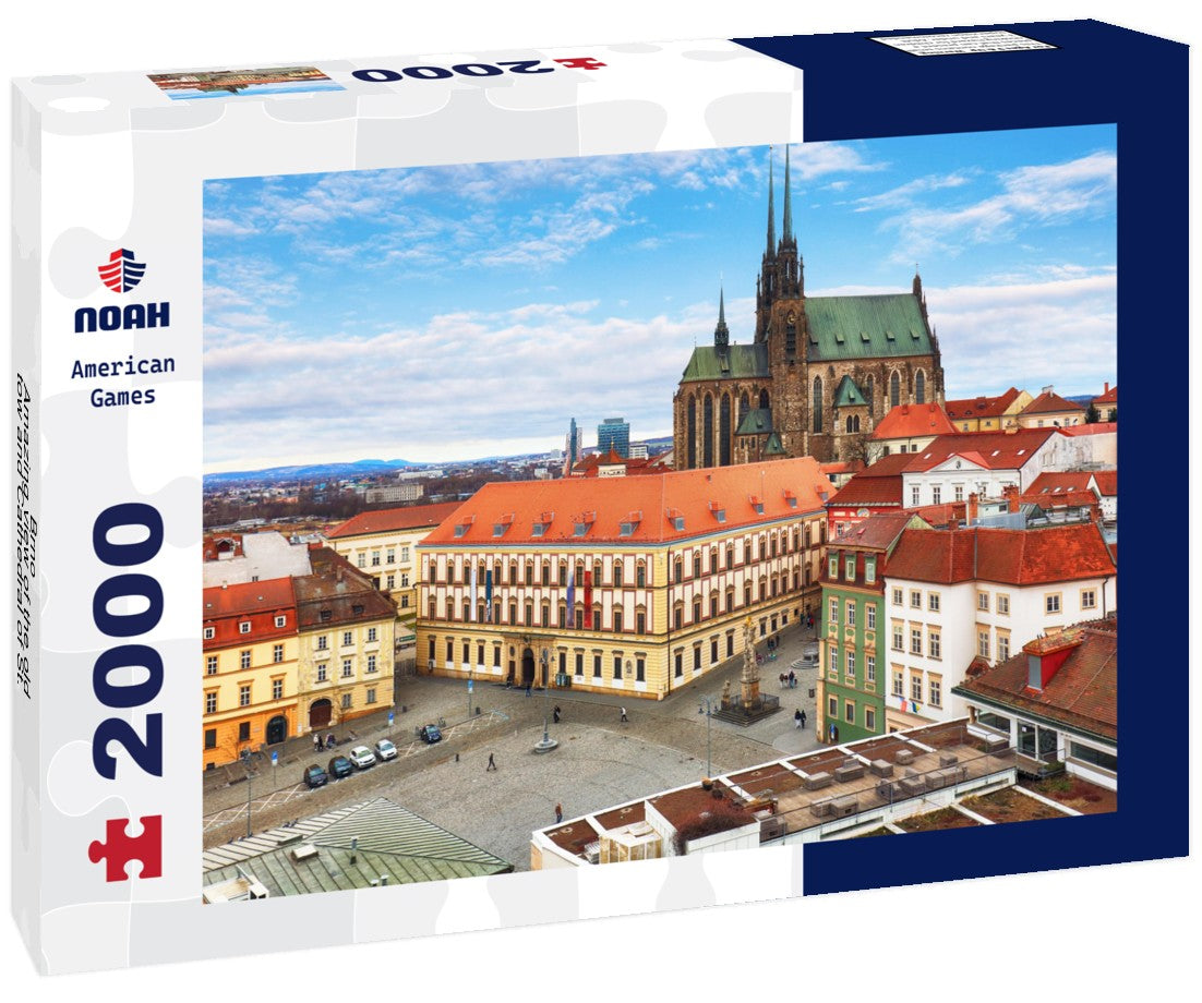 Noah Jigsaw Puzzle Brno - Amazing view of the old tow and Cathedral of St. Peter and Paul, Czech Republic at day 2000 pieces