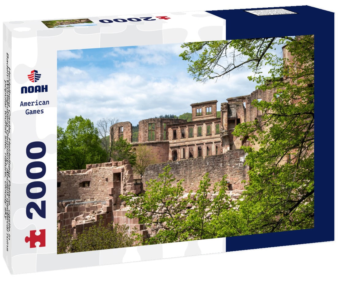 Noah Jigsaw Puzzle Heidelberg Castle, Heidelberg Palace, castle in Baden-Württemberg Germany. Ancient medieval ruins, popular tourist site, nature, cloudy sky 2000 pieces
