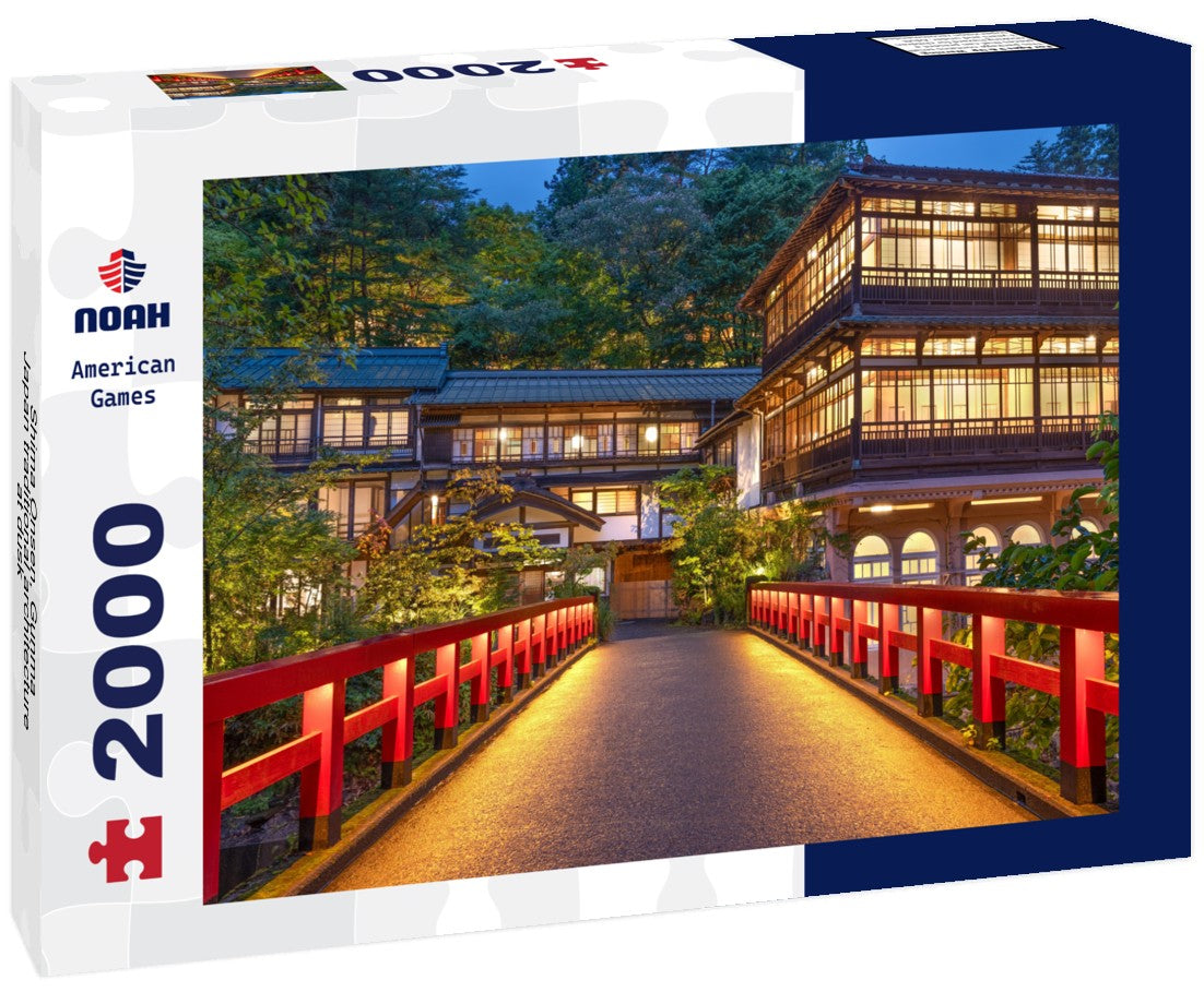 Noah Jigsaw Puzzle Shima Onsen, Gunma, Japan traditional architecture at dusk 2000 pieces