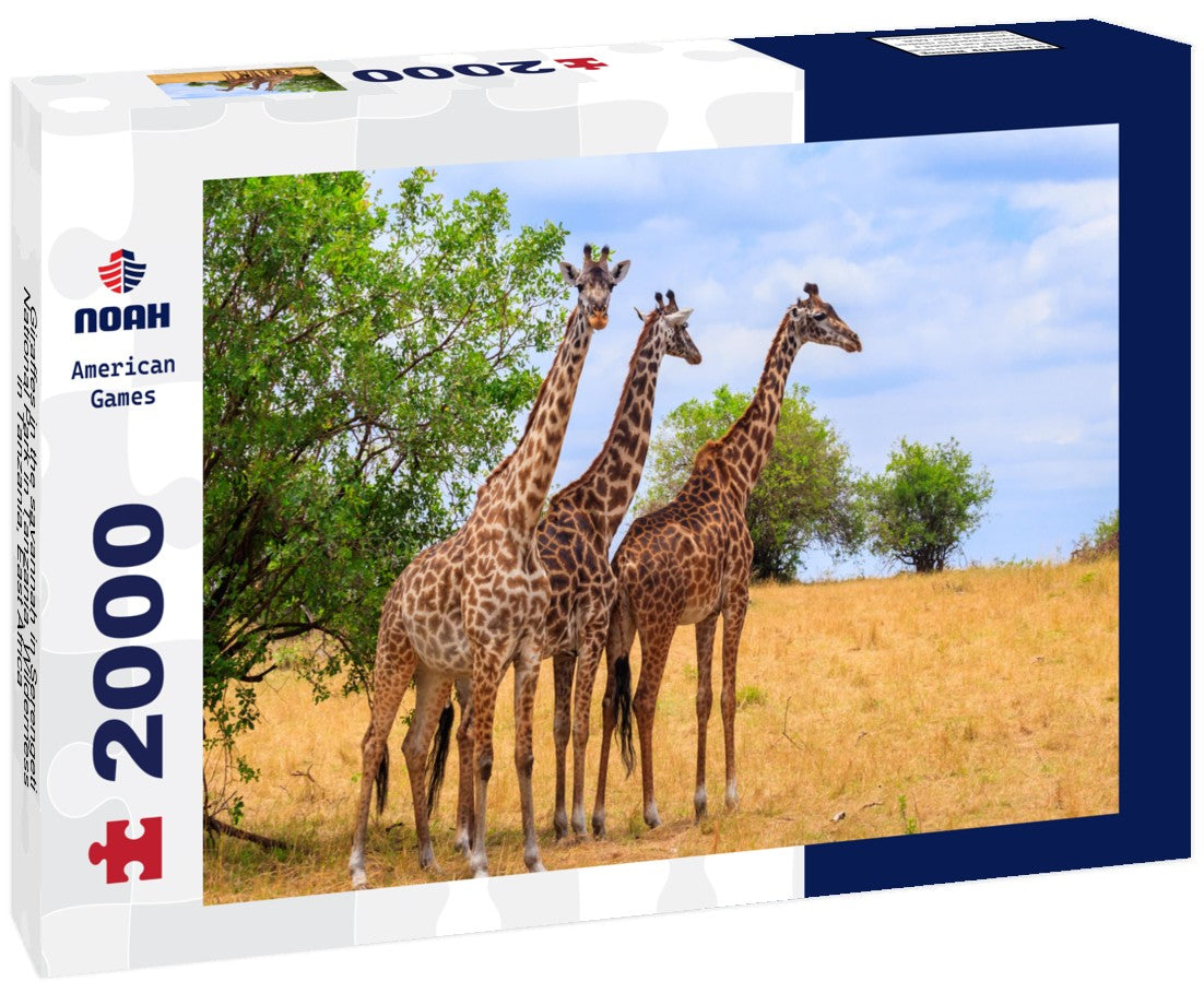 Noah Jigsaw Puzzle Giraffes in the savannah in Serengeti National Park in Tanzania. Wilderness in Tanzania, East Africa 2000 pieces