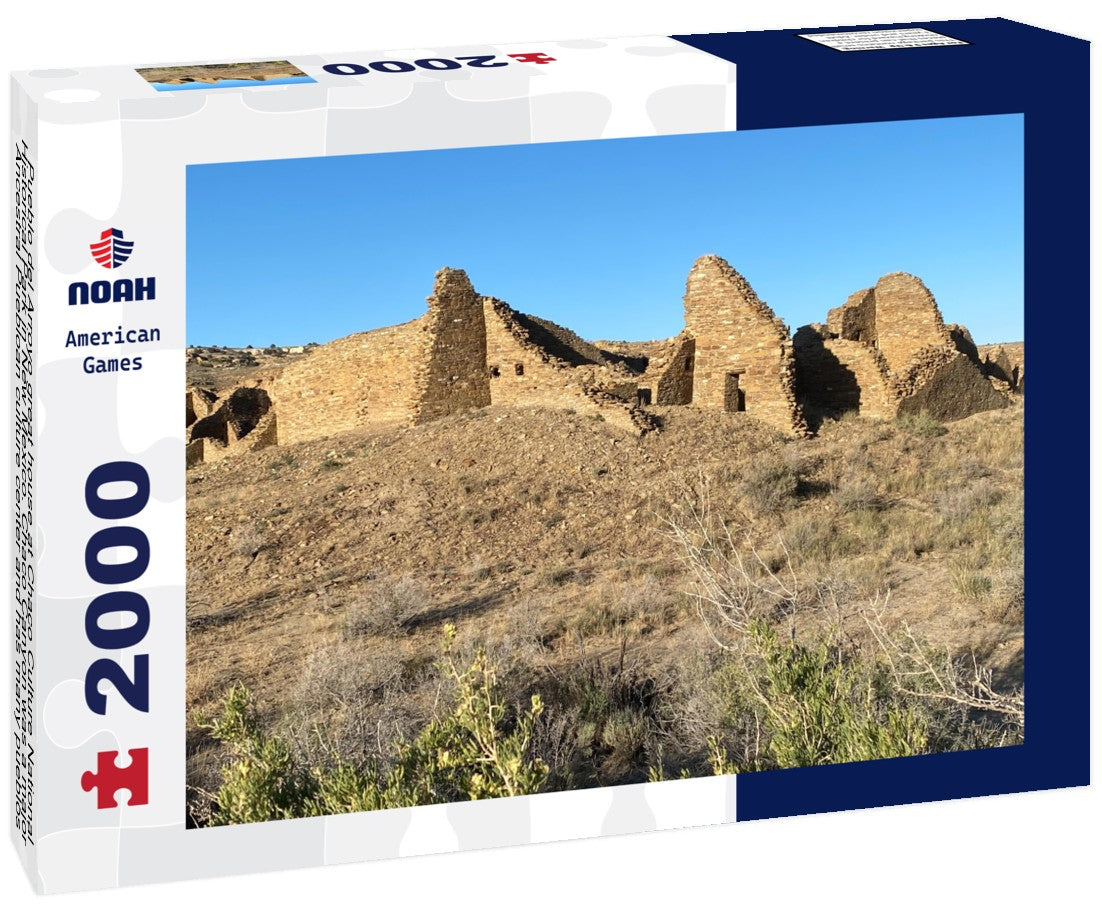 Noah Jigsaw Puzzle Pueblo del Arroyo great house at Chaco Culture National Historical Park in New Mexico. Chaco Canyon was a major Ancestral Puebloan culture center and has many pueblos 2000 pieces