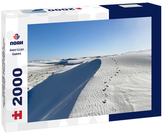 Noah Jigsaw Puzzle Foot steps along a cliffside in White Sands National Park. Solo traveler path in the desert of New Mexico 2000 pieces