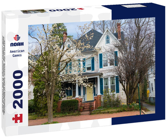 Noah Jigsaw Puzzle street in the historic town of Martinsburg, West Virginia. Ancient architecture of small multi-colored buildings in the colonial style 2000 pieces