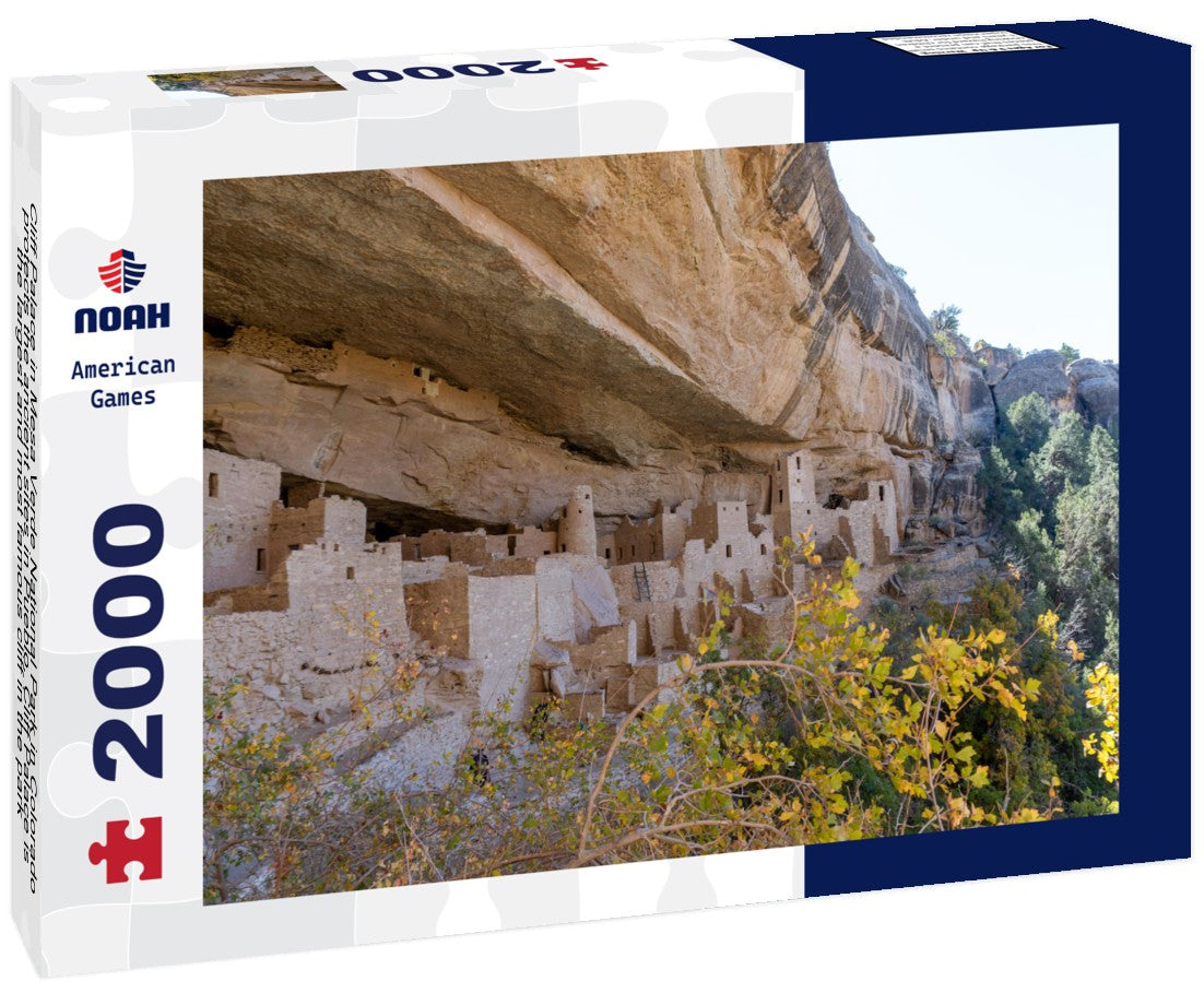 Noah Jigsaw Puzzle Cliff Palace in Mesa Verde National Park in Colorado protects the ancient sites in Pueblo. Cliff Palace is the largest and most famous cliff in the park 2000 pieces