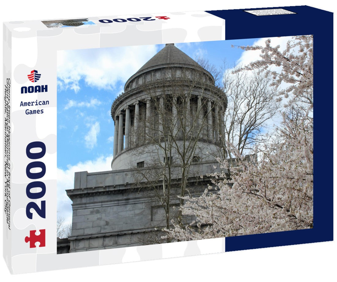 Noah Jigsaw Puzzle Cherry trees blossoms in front of General Grant National Memorial in Morningside Heights, Manhattan, New York City 2000 pieces