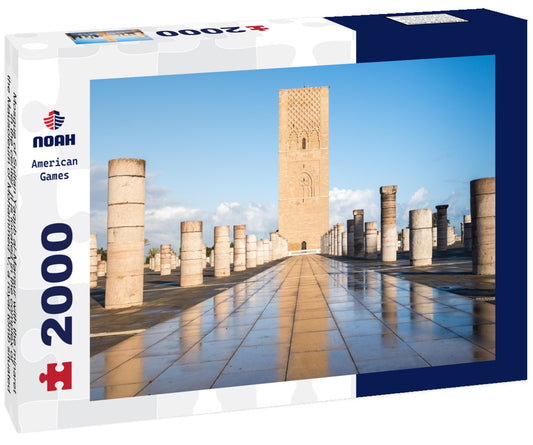Noah Jigsaw Puzzle Mosque of Sultan Yaqub al-Mansur with the minaret in the center. It is located in the complex of the Mausoleum of Mohammed V, a royal tomb situated in Rabat, the capital of Morocco 2000 pieces