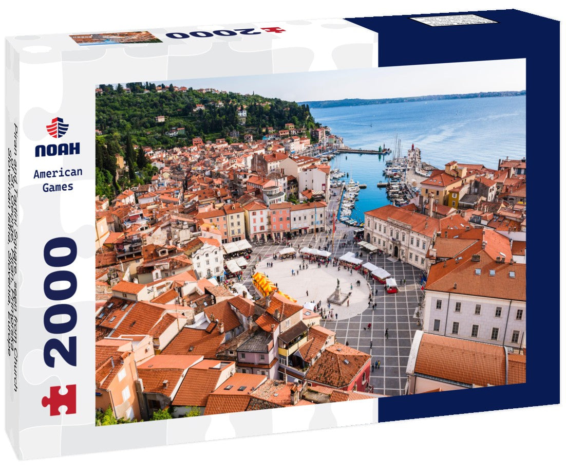 Noah Jigsaw Puzzle Piran and Tartini Square, seen from Church of St. George, Piran, Primorska, Slovenian Istria, Slovenia, Europe 2000 pieces