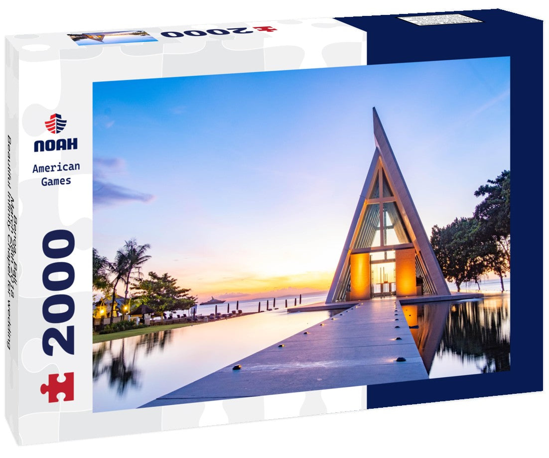Noah Jigsaw Puzzle Benoa, Bali - March 28th 2018 - Beautiful Infinity Chapel for wedding ceremony at Conrad Hotel Bali in beautiful sunrise scenery 2000 pieces