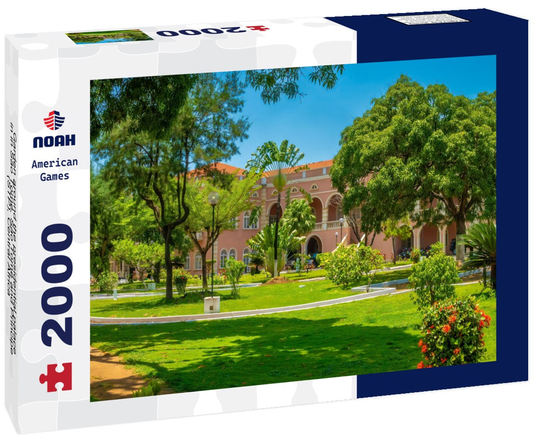 Noah Jigsaw Puzzle Garden around the presidential palace in in São Tomé, São Tomé and Principe (STP), Central Africa 2000 pieces