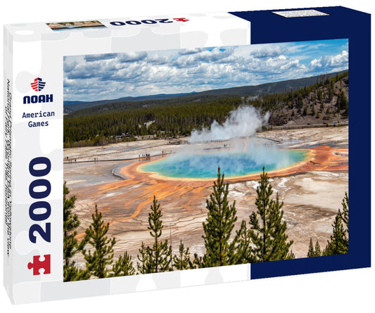 Noah Jigsaw Puzzle Grand Prismatic Spring in Yellowstone National Park, Wyoming USA from the view of Fairy Falls Trail, horizontal 2000 pieces