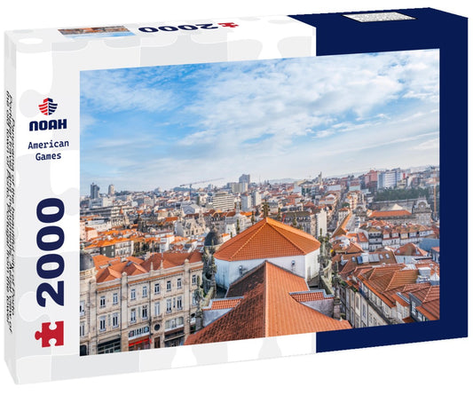 Noah Jigsaw Puzzle Panorama of the beautiful city of Porto, Portugal travel and monuments. Aerial view of the old town of Porto, Portugal from the tower of the Church of the Clerigos. Beside the Douro river 2000 pieces