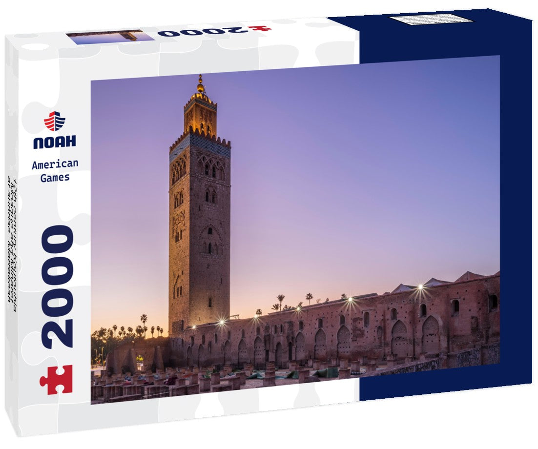 Noah Jigsaw Puzzle 12th century Koutoubia Mosque and Minaret, at sunrise. Marrakesh, Marrakesh-Safi, Morocco 2000 pieces