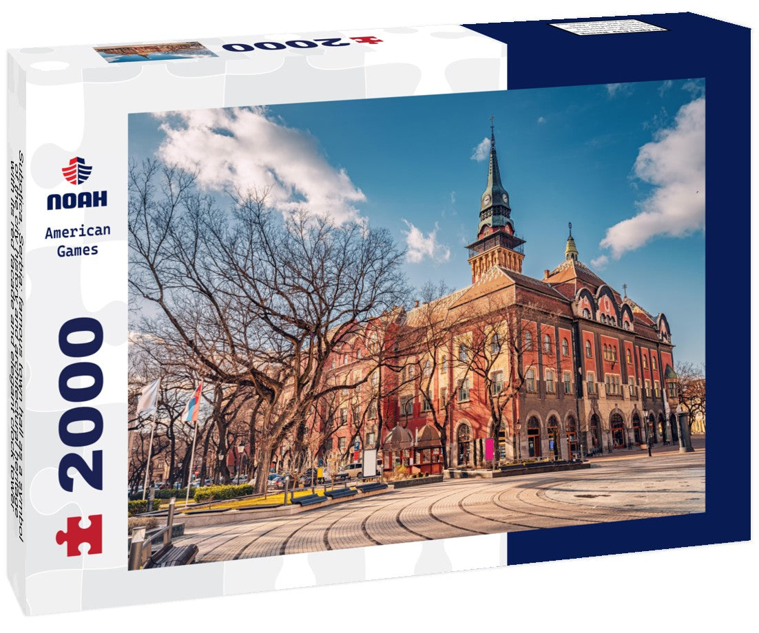 Noah Jigsaw Puzzle Subotica, Serbia: famous town hall as a symbol of the city history and architectural heritage, with its red facade and elegant clock tower drawing visitors and tourists 2000 pieces