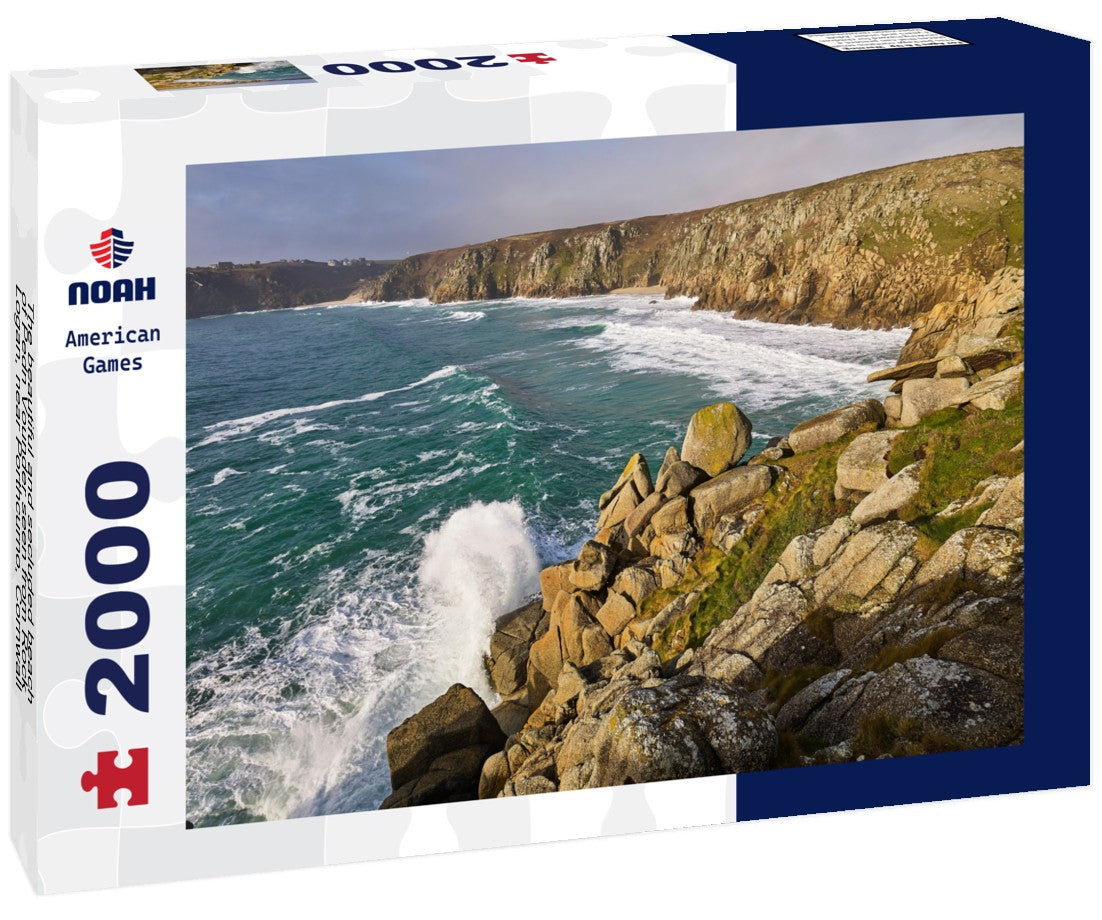 Noah Jigsaw Puzzle The beautiful and secluded beach of Pedn Vounder seen from Rock Logan, near Porthcurno, Cornwall, England, Great Britain 2000 pieces