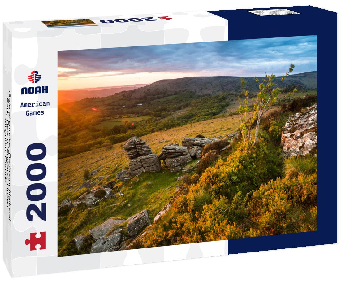 Noah Jigsaw Puzzle Gate at sunrise, Dartmoor National Park, Devon, England, United Kingdom, Europe 2000 pieces