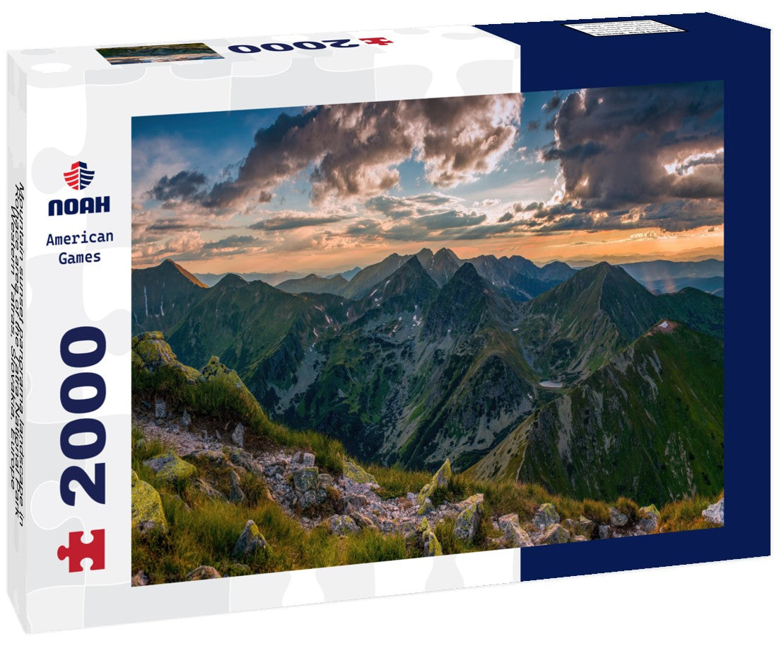 Noah Jigsaw Puzzle Mountain sunset panorama landscape in Rohace area of the Tatra National Park, Western Tatras, Slovakia, Europe 2000 pieces