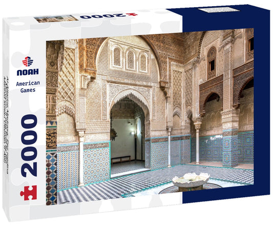 Noah Jigsaw Puzzle Al-Attarine Madrasa, Fez medina, Morocco. It was built by the Marinid sultan Uthman II Abu Said in 1323-5 2000 pieces