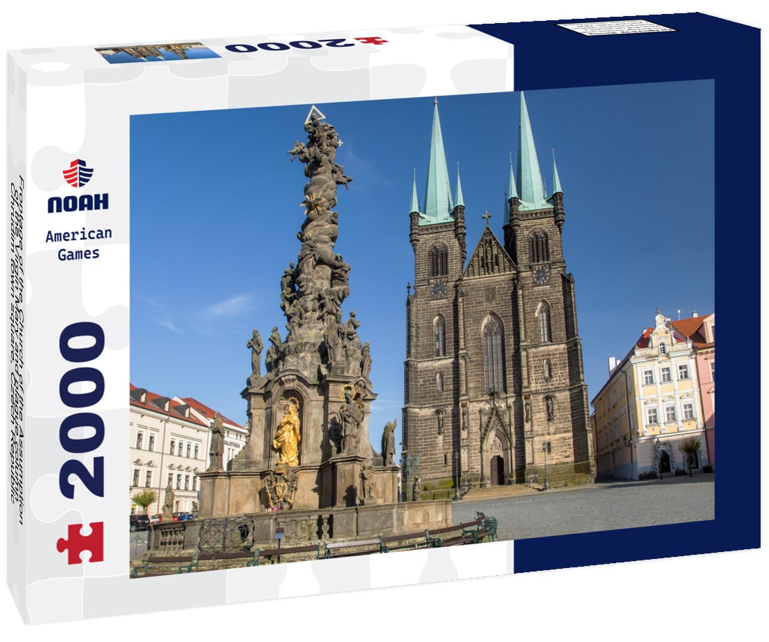 Noah Jigsaw Puzzle Frontage of the Church of the Assumption of the Virgin Mary and plague column, Chrudim town square, Czech Republic 2000 pieces
