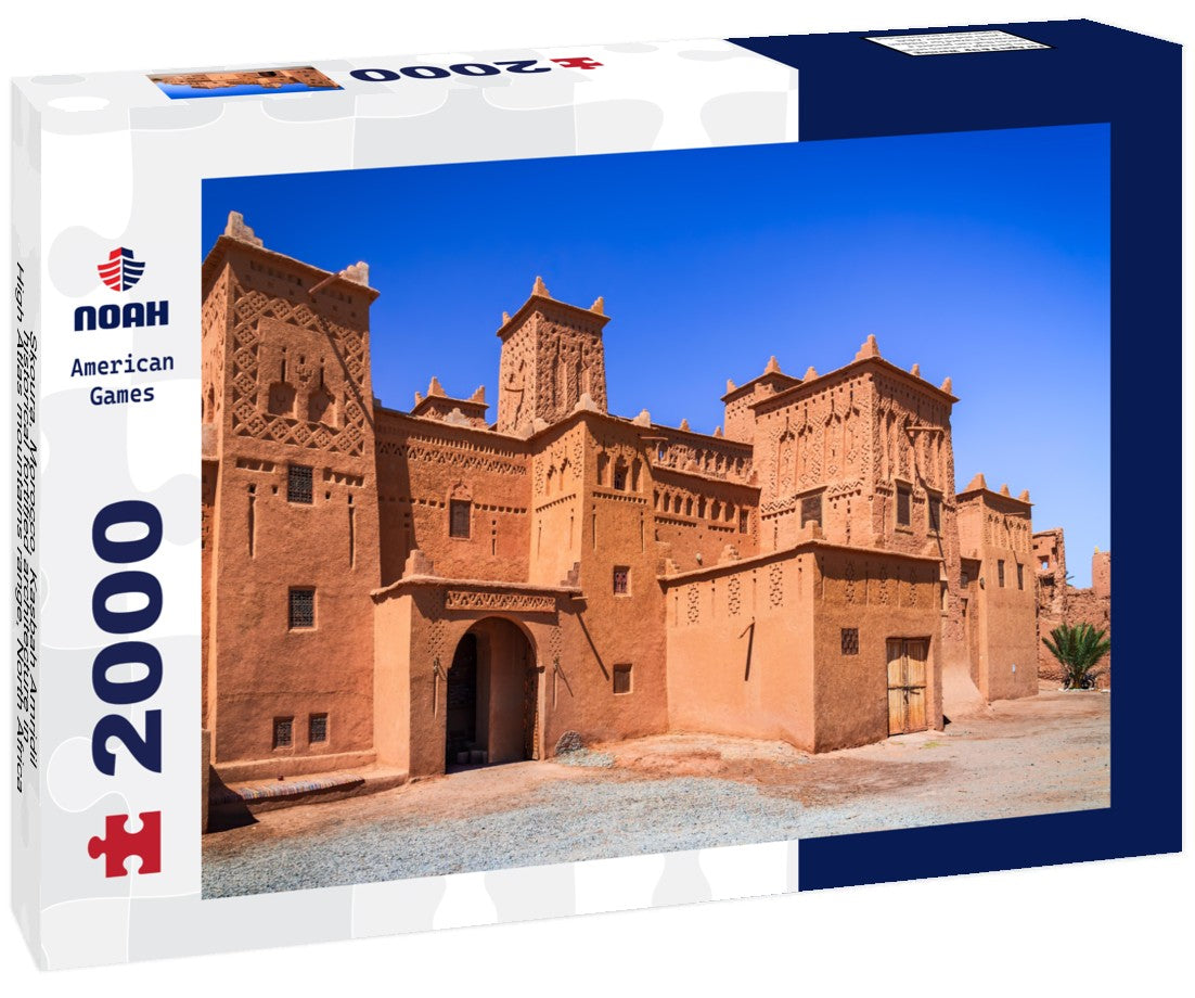 Noah Jigsaw Puzzle Skoura, Morocco. Kasbah Amridil, historical fortified architecture in High Atlas mountains range, North Africa 2000 pieces