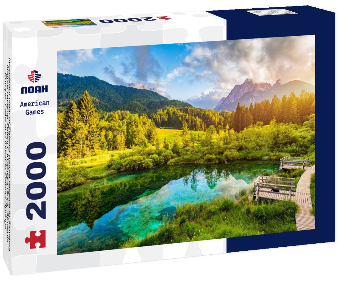 Noah Jigsaw Puzzle Wonderful view of Zelenci nature reserve in Slovenia. Nature reserve Zelenci, Krajnska Gora, Slovenia, Europe. Lake and forest in Zelenci Springs, Kranjska Gora, Upper Carniola, Slovenia 2000 pieces