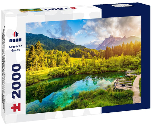 Noah Jigsaw Puzzle Wonderful view of Zelenci nature reserve in Slovenia. Nature reserve Zelenci, Krajnska Gora, Slovenia, Europe. Lake and forest in Zelenci Springs, Kranjska Gora, Upper Carniola, Slovenia 2000 pieces