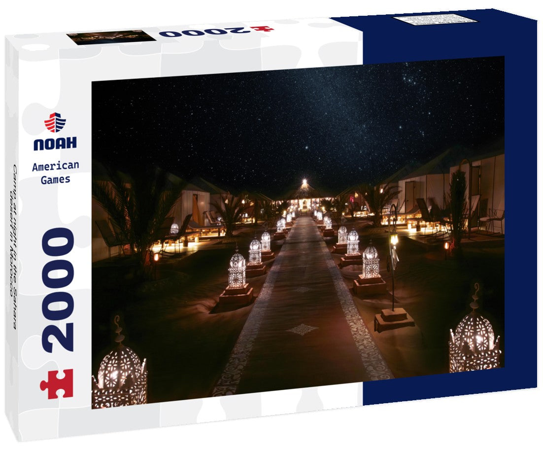 Noah Jigsaw Puzzle Camp at night in the Sahara desert in Morocco 2000 pieces