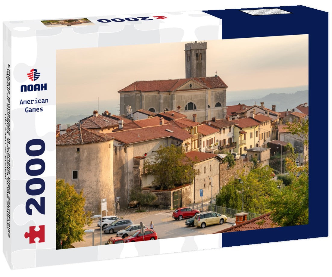 Noah Jigsaw Puzzle Smartno townscape in Goriska Brda countryside region of Slovenia. Panorama of the Smarno old town at sunset 2000 pieces
