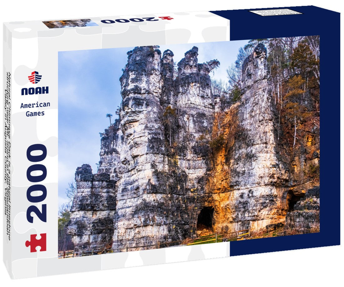 Noah Jigsaw Puzzle Natural Chimneys Park is a natural limestone structure near Mt. Solon in the Shenandoah Valley in Augusta County, Virginia 2000 pieces
