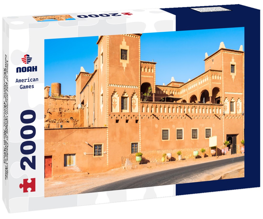 Noah Jigsaw Puzzle View of old ancient village in Dades valley between Telouet and Anmiter towns in Atlas Mountains, Morocco, North Africa 2000 pieces