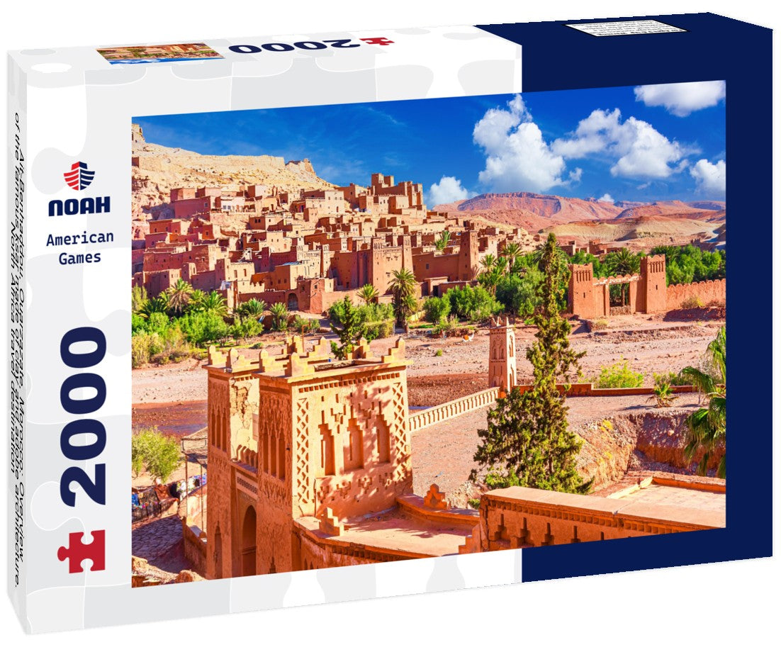Noah Jigsaw Puzzle Ait-Benhaddou, Ouarzazate, Morocco: Overview of the famous ksar made of clay and adobe architecture. North Africa travel destination 2000 pieces