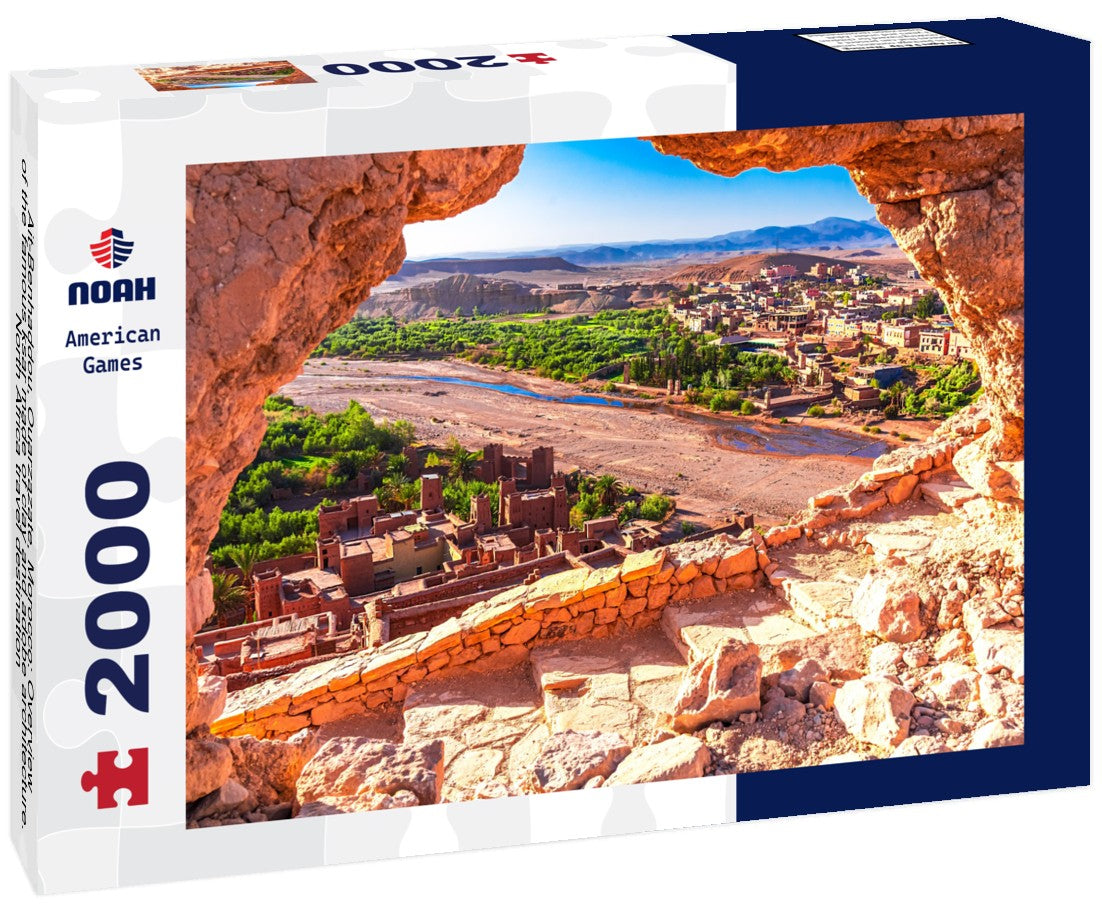 Noah Jigsaw Puzzle Ait-Benhaddou, Ouarzazate, Morocco: Overview of the famous ksar made of clay and adobe architecture. North Africa travel destination 2000 pieces
