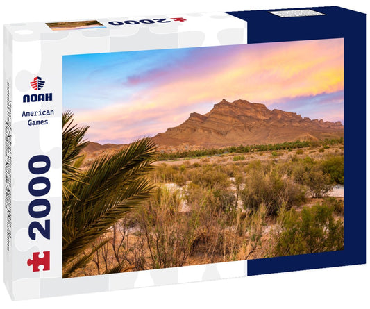 Noah Jigsaw Puzzle View of Jebel Kissane mountain at sunset near Agdz town in Atlas Mountains, Morocco, North Africa 2000 pieces