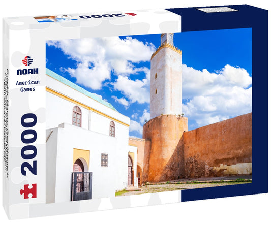 Noah Jigsaw Puzzle El Jadida, Morocco. Great Mosque in portuguesee fortress of Mazagan, North Africa old colonial city 2000 pieces
