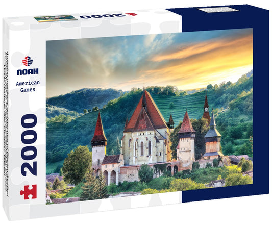 Noah Jigsaw Puzzle Amazing medieval architecture of Biertan fortified Saxon church in Romania protected by Unesco World Heritage Site. Location: Biertan, Sibiu county, Romania, Europe 2000 pieces