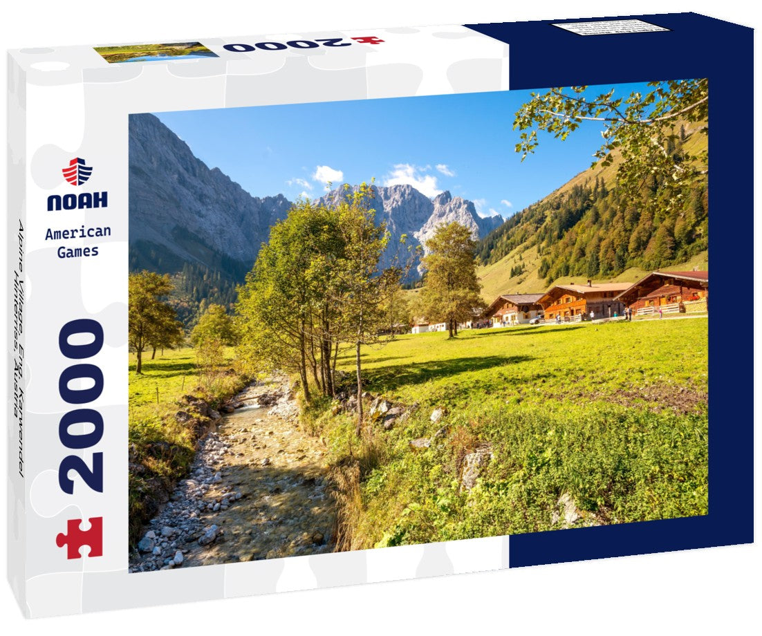 Noah Jigsaw Puzzle Alpine Village, Eng, Karwendel, Hinterriss, Austria 2000 pieces