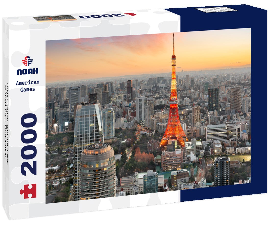 Noah Jigsaw Puzzle Tokyo, Japan with the tower at dusk from Toranomon 2000 pieces