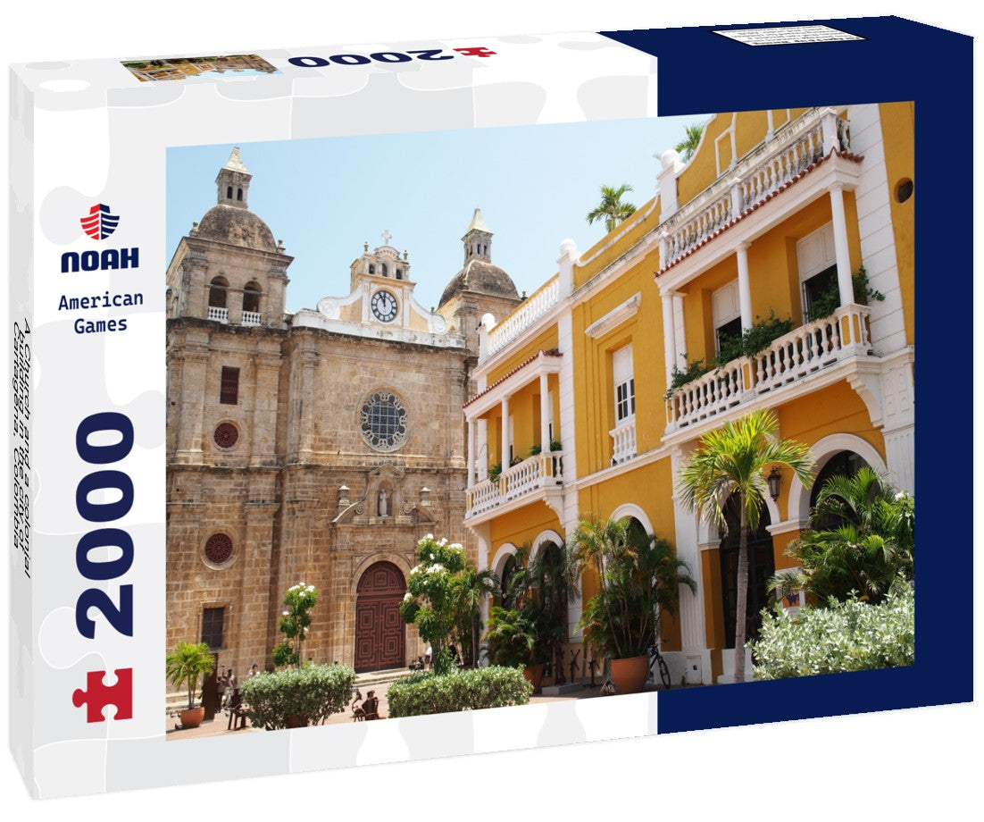 Noah Jigsaw Puzzle A Church and a colonial building in the city of Cartagena, Colombia 2000 pieces