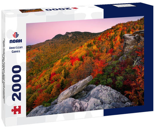 Noah Jigsaw Puzzle Peak autumn foliage and soft predawn light over the blue ridge mountains of North Carolina 2000 pieces