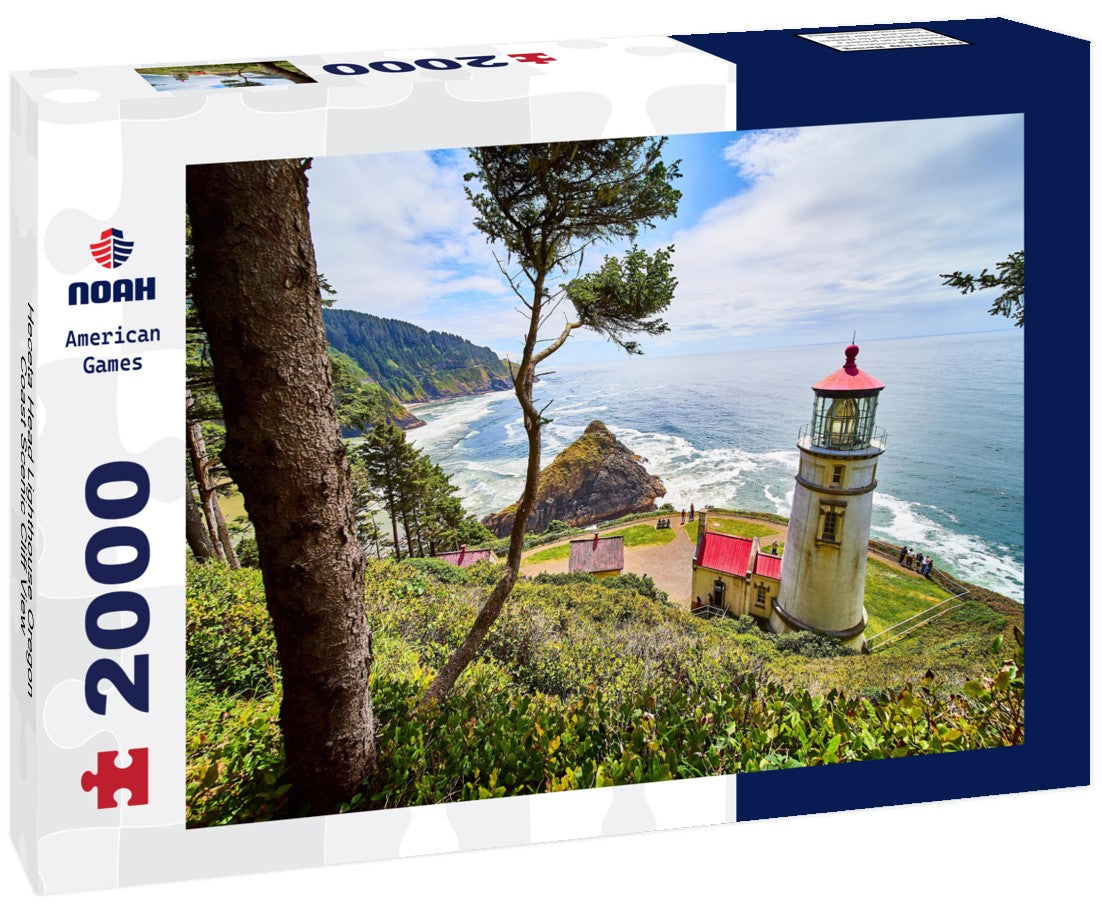 Noah Jigsaw Puzzle Heceta Head Lighthouse Oregon Coast Scenic Cliff View 2000 pieces