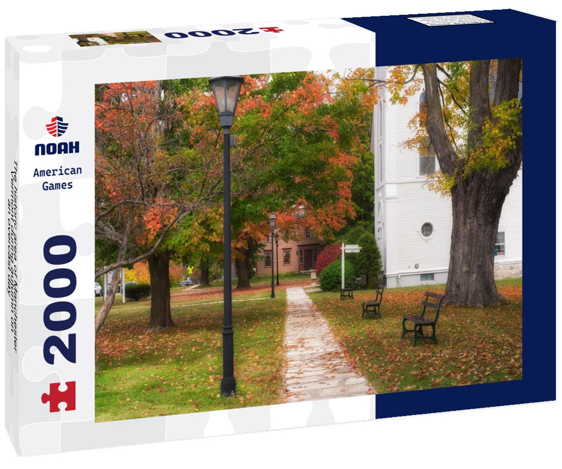 Noah Jigsaw Puzzle The historic area of Manchester Vermont during autumn on an overcast day 2000 pieces